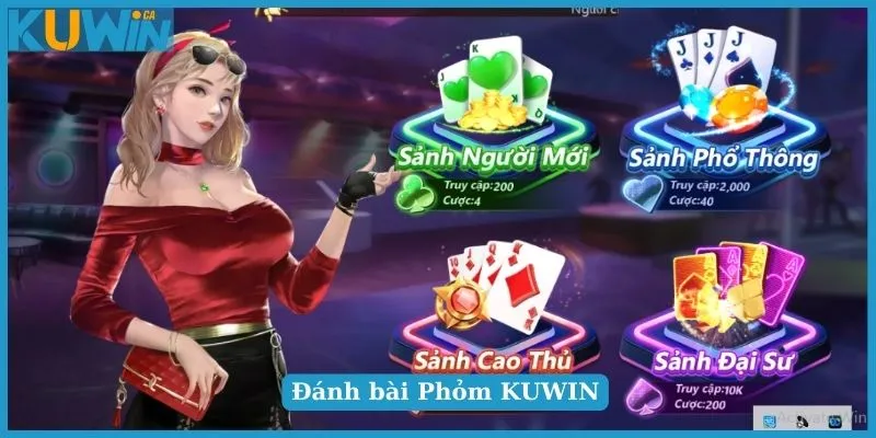 Phỏm tựa game bài quốc dẫn được yêu thích tại KUWIN